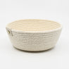 Basket sewn from 100% cotton rope, machine sewn and hand dyed using plant-based dyes handmade by designer Andromeda Nelson on Salt Spring Island.