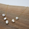 Pearl Penta Necklace - Gold Fill, large