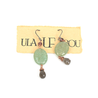 Handmade beaded earrings with aventurine and smoky quartz stones, copper wire and sterling silver ear hooks. Designed and made by Ula Frou creator Sadie Hodson on Salt Spring Island.