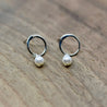 Pearl Circle Post Earrings - small