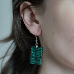 Paper Drop Earrings - rectangle