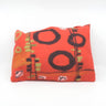 Handmade felt cushion cover in red merino wool, with cushion included. Made by Pender Island fibre artist Debbie Katz. 