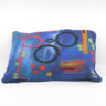 Handmade felt cushion cover in blue merino wool, with cushion included. Made by Pender Island fibre artist Debbie Katz. 