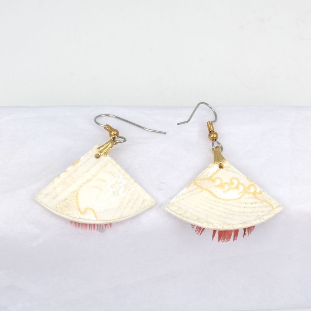 Feathered Fan Earrings
