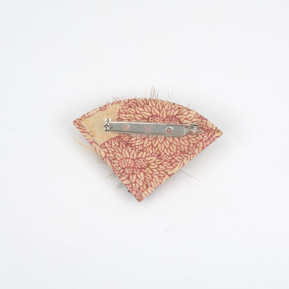 Feathered Fan Brooch