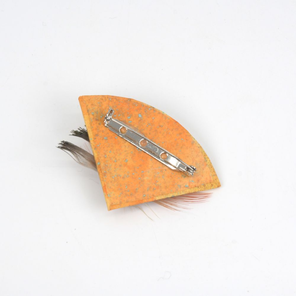 Feathered Fan Brooch