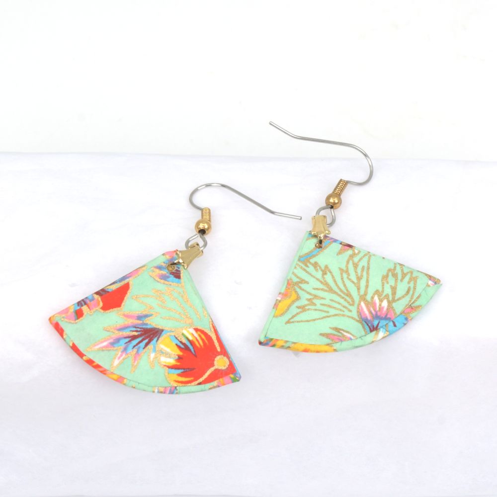 Feathered Fan Earrings