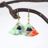 Feathered Fan Earrings