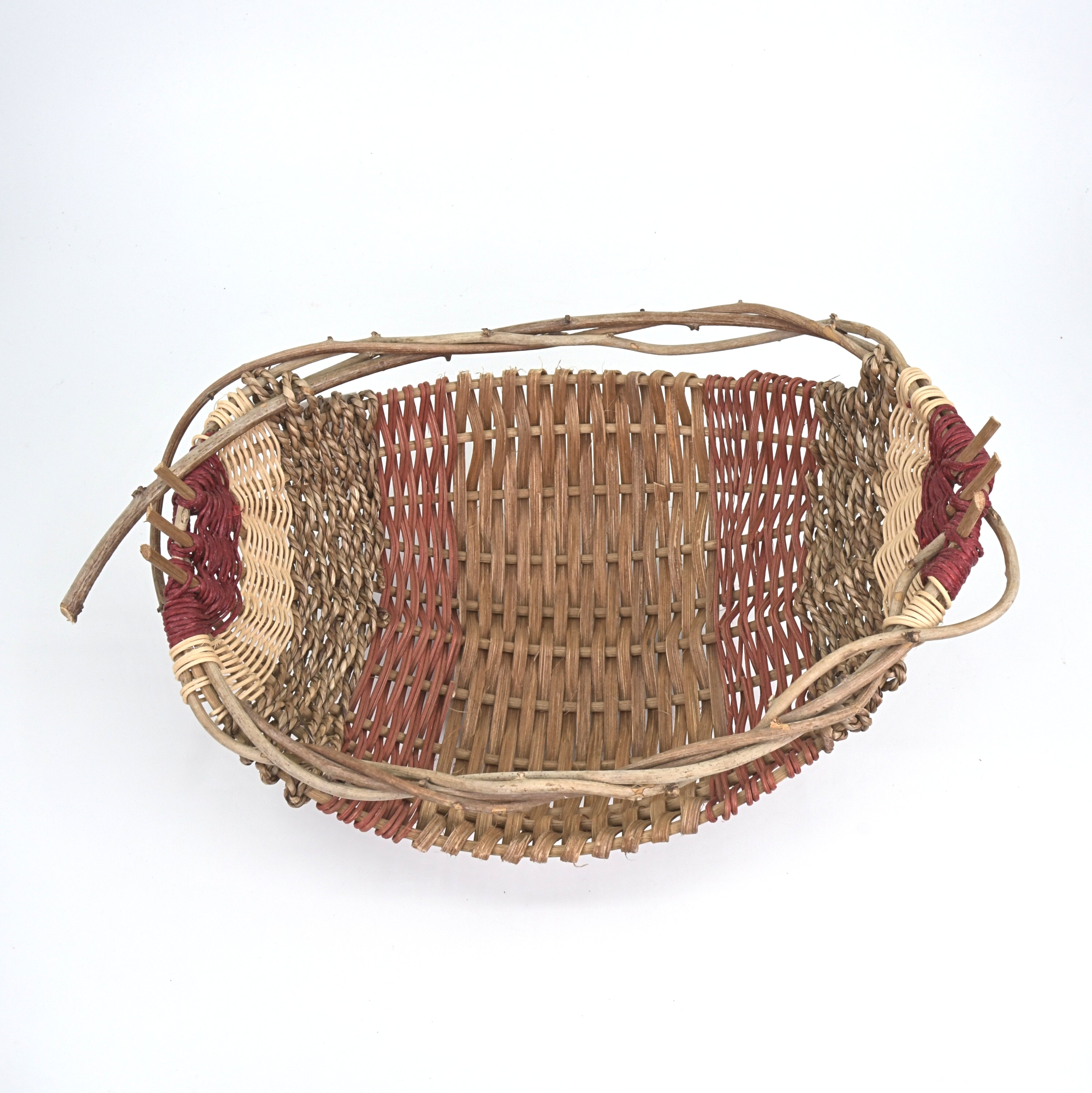 Ribbed Basket Bowl - Cranberry