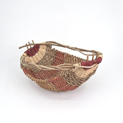 Ribbed Basket Bowl - Cranberry