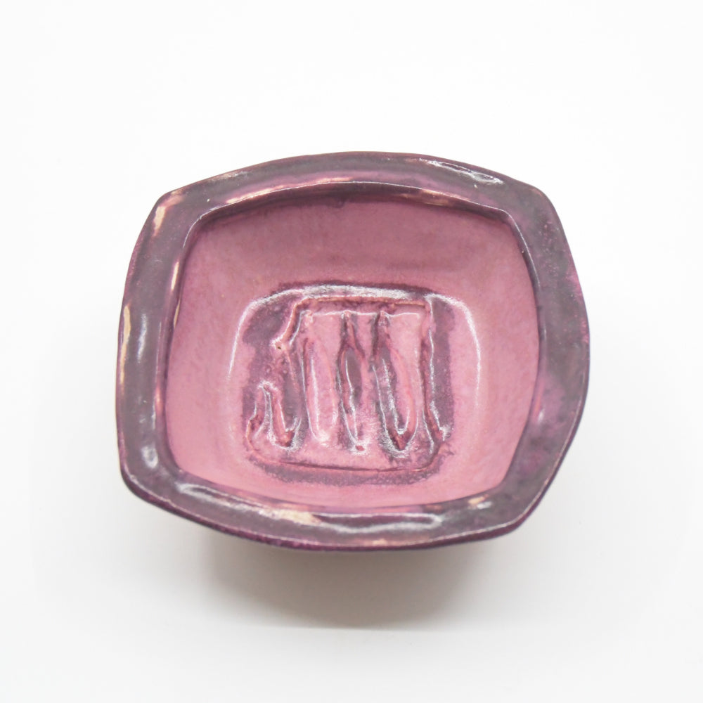 Square Soap Dish - pink/rhubarb