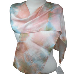 Hand-dyed Shibori Silk Scarf - Brazilwood